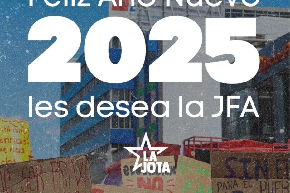 ¡Feliz Año Nuevo 2025 les desea la JFA!